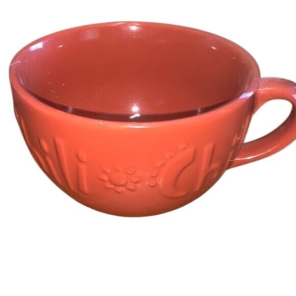 Stoneware Chili Bowl Mug Embossed Design 5" Diameter K.I.C. Microwave & Dishwash - Picture 1 of 7